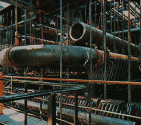 Dampfleitungen, Montage Walzenrost, Leitwarte